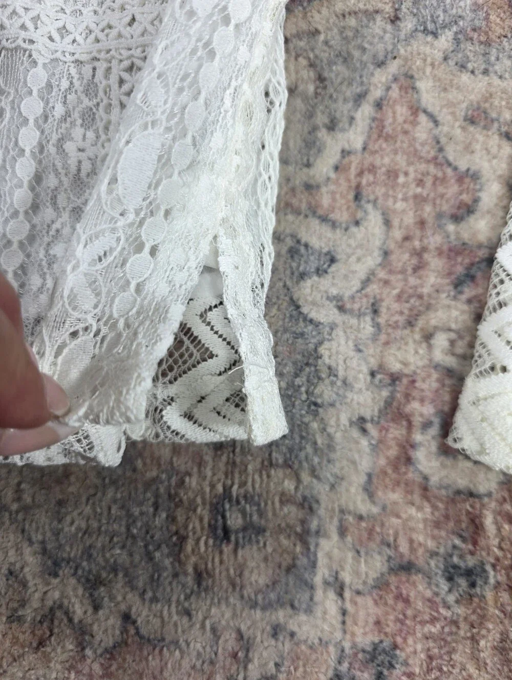 ZARA White Lace Top L Lined Romantic Victorian Cottagecore NWOT Coquette Fairy